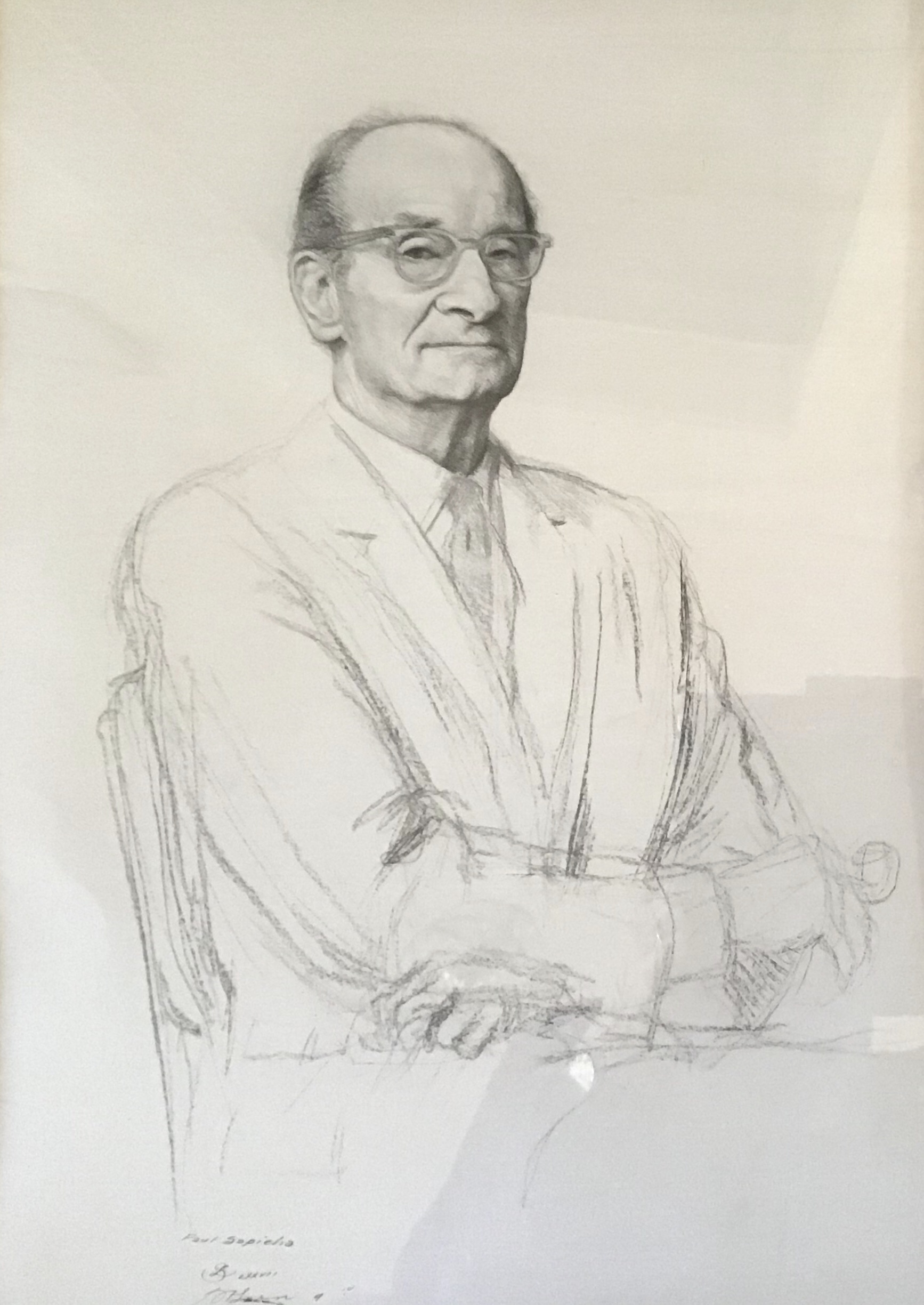 Paul Sapieha by Ben Long, Pencil, 1977
